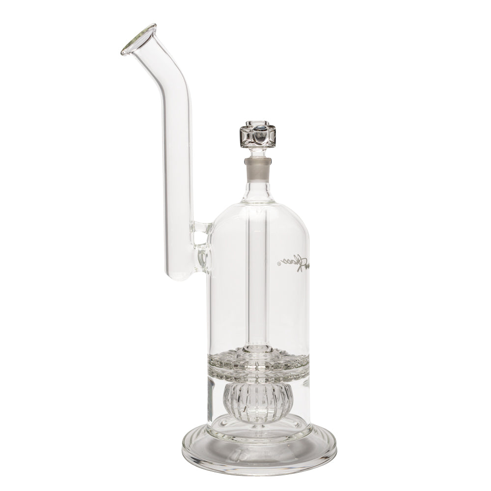 Pure Glass 18" 110mm Torus XL (2 Disc w/ Ball Perc) Trumpet Bubbler Female19mm